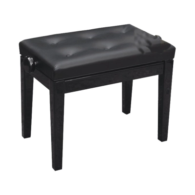 Bench World - Sonata 1C PE Adjustable Piano Bench - Polished Ebony