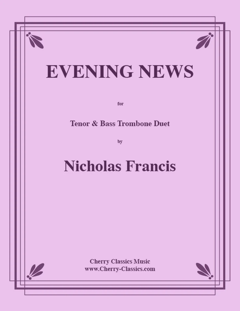 Evening News - Francis - Tenor & Bass Trombone Duet - Book