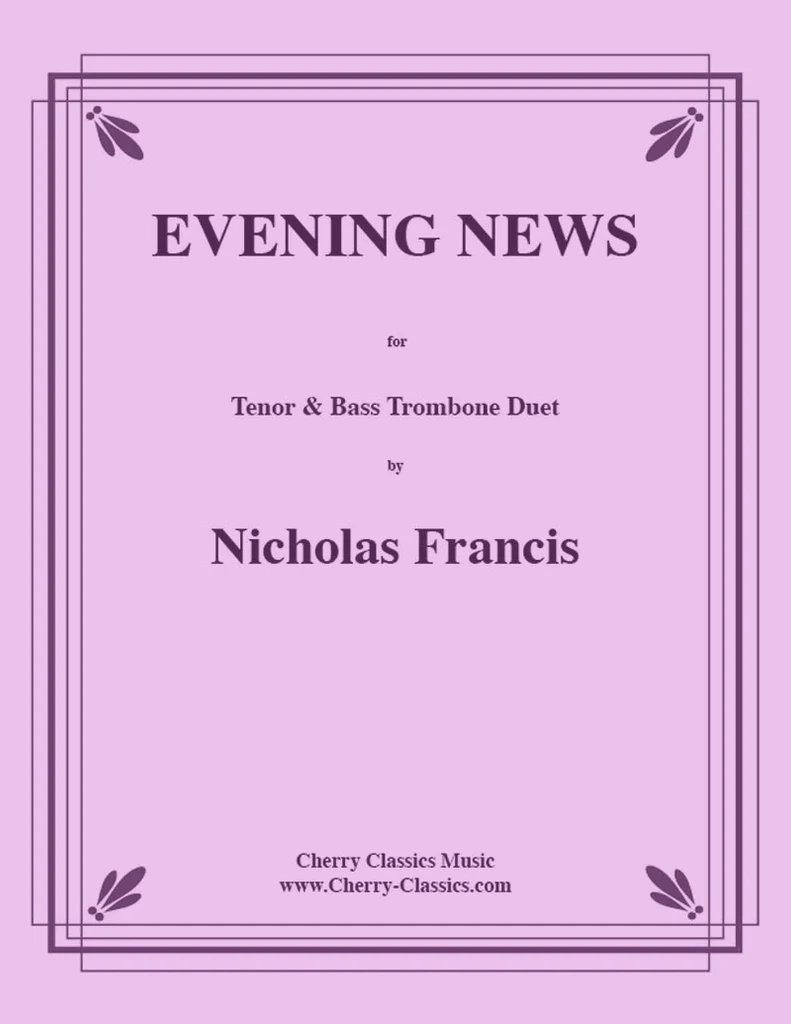 Evening News - Francis - Tenor & Bass Trombone Duet - Book