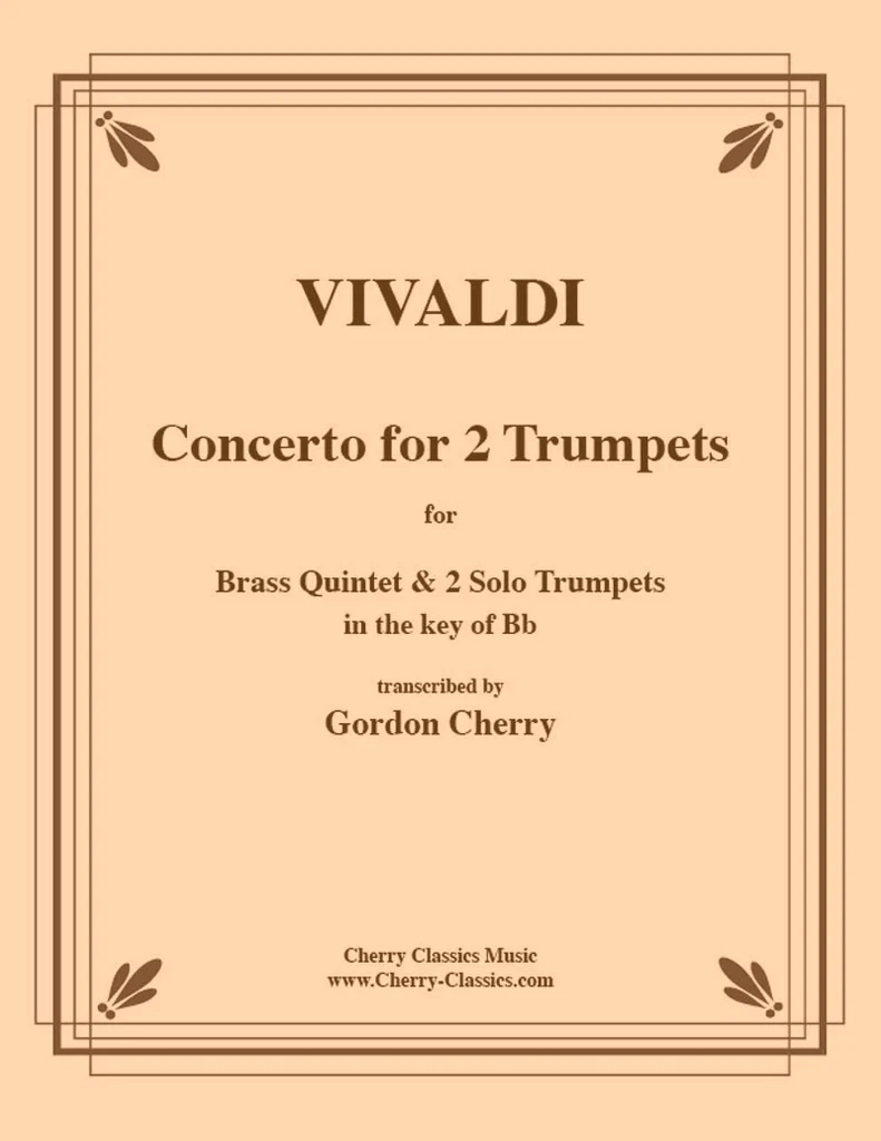 Concerto for 2 Trumpets - Vivaldi/Cherry - 2 Solo Trumpets/Brass Quintet, key of Bb - Score and Parts