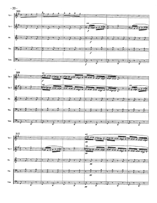 Hungarian Rhapsody No. 2 - Lizst/Bergler - Brass Quintet - Score/Parts
