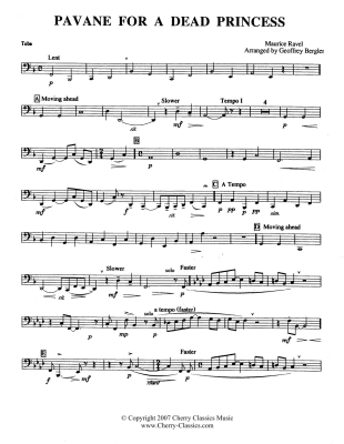 Pavane for a Dead Princess - Ravel/Bergler - Brass Quintet - Score/Parts