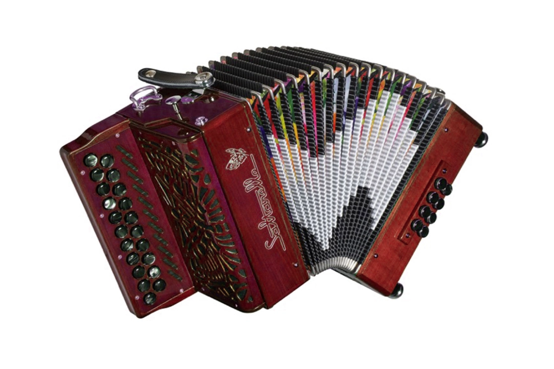 Aether III Diatonic Accordion - Natural Cherry