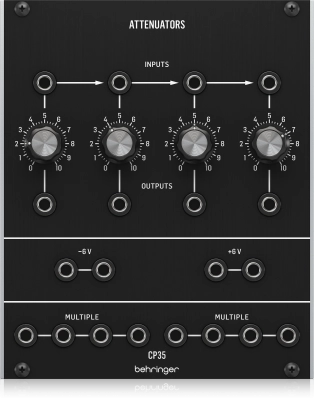 Behringer - CP35 ATTENUATORS Legendary Analog Attenuator and Multiples Module for Eurorack