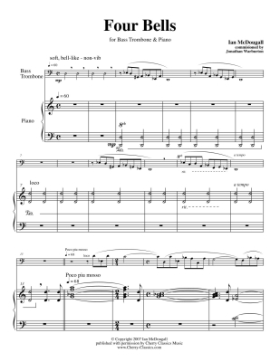 Four Bells - McDougall - Bass Trombone/Piano - Sheet Music