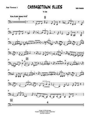 Cabbagetown Blues - Hanson - 6 Trombones/Rhythm Section - Score/Parts