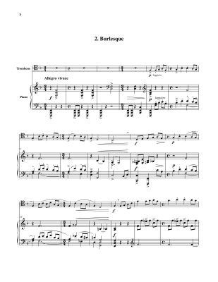 Two Pieces - Bax/Sauer - Trombone/Piano - Sheet Music