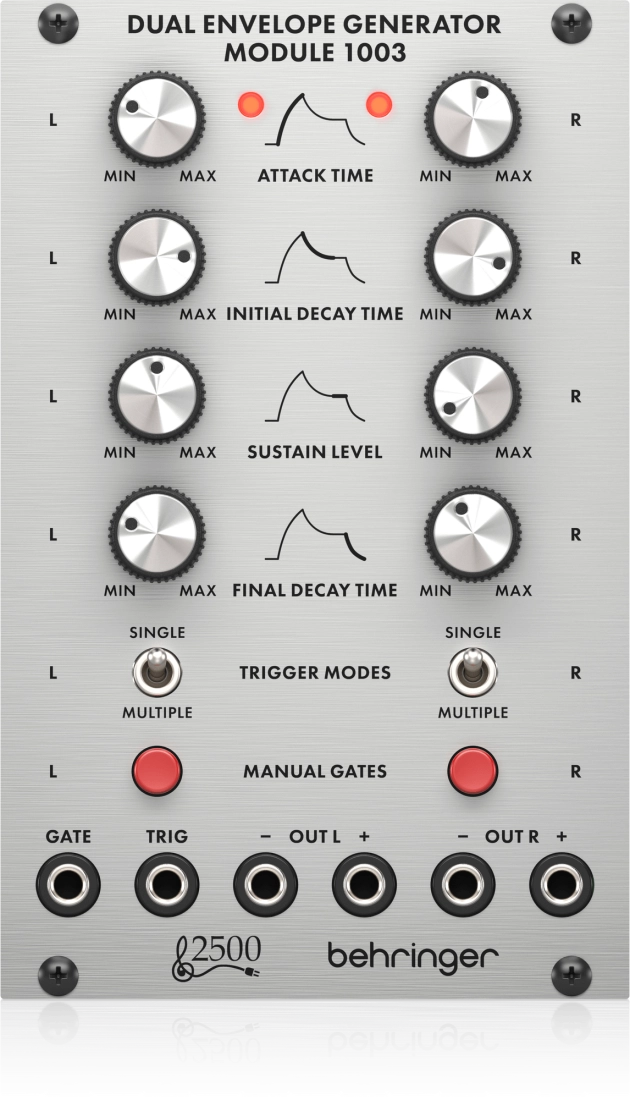 DUAL ENVELOPE GENERATOR MODULE 1003 Legendary 2500 Series Dual Envelope Generator Module for Eurorack