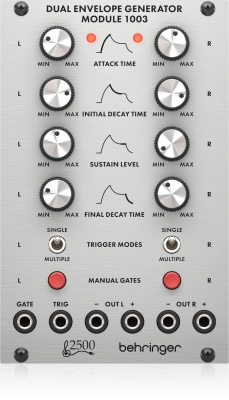 Behringer - DUAL ENVELOPE GENERATOR MODULE 1003 Legendary 2500 Series Dual Envelope Generator Module for Eurorack