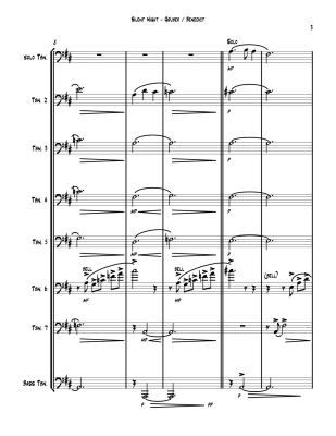 Silent Night - Gruber/Benedict - 8 Trombones - Score/Parts