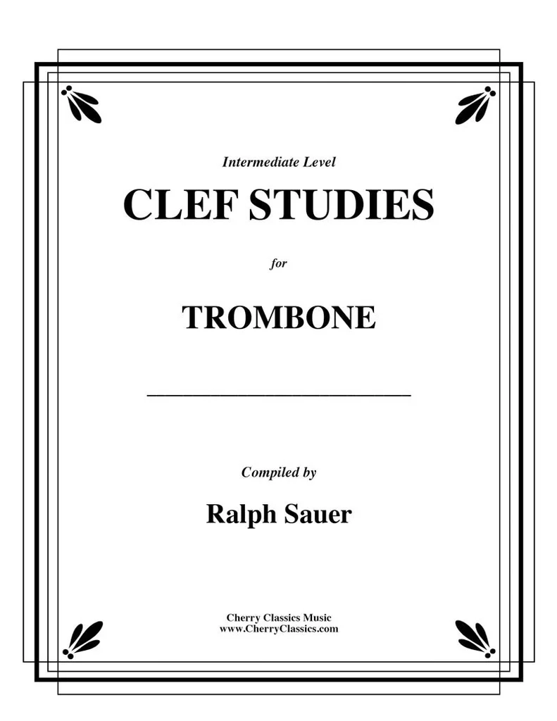 Clef Studies (Intermediate Level) - Sauer - Trombone - Book