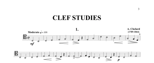 Clef Studies (Intermediate Level) - Sauer - Trombone - Book