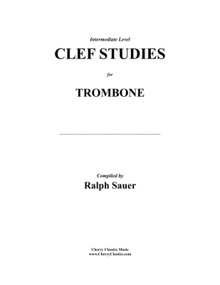 Clef Studies (Intermediate Level) - Sauer - Trombone - Book
