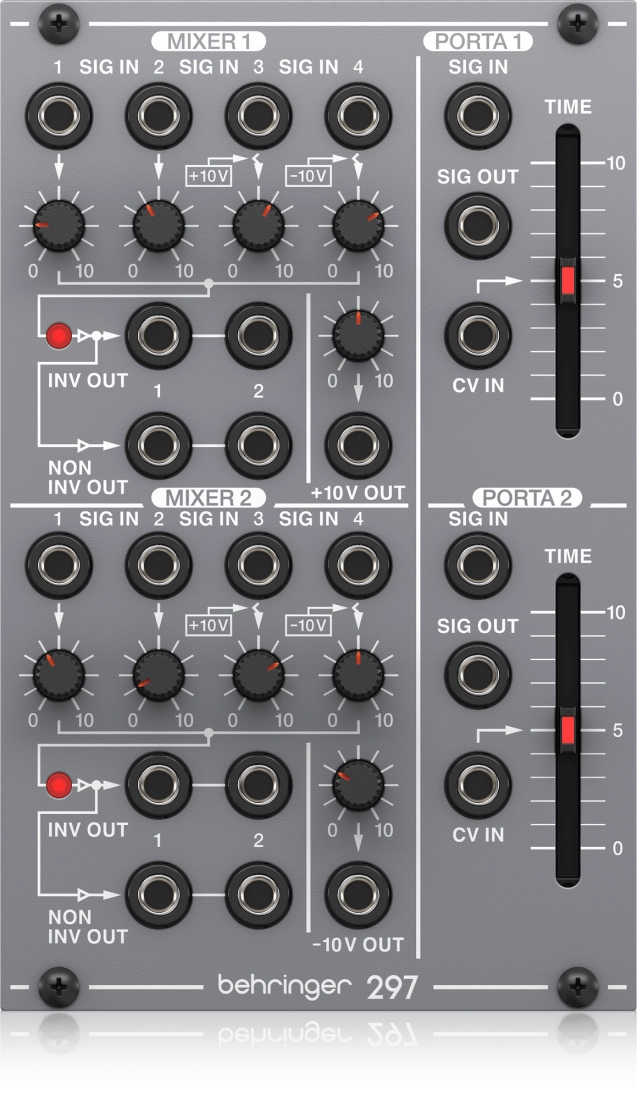 297 DUAL PORTAMENTO/CV UTILITIES Legendary Analog Portamento Controller and CV Utilities for Eurorack