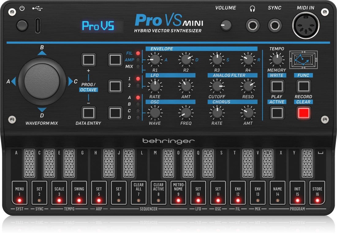 PRO VS MINI Portable 4-Voice Hybrid Synthesizer