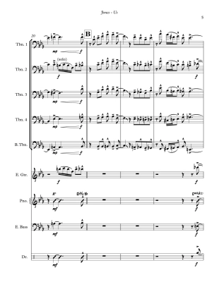 Us - Jones/Fletcher - Trombone Quintet/Rhythm Section - Score/Parts