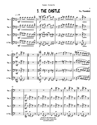 The King\'s Trio (for Trombone Quartet) - Townsend - Four Trombones - Score and Parts