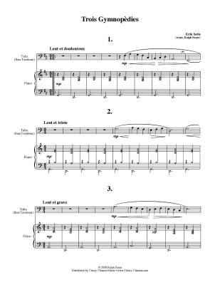 Trois Gymnopedies - Satie/Sauer - Tuba/Piano - Sheet Music