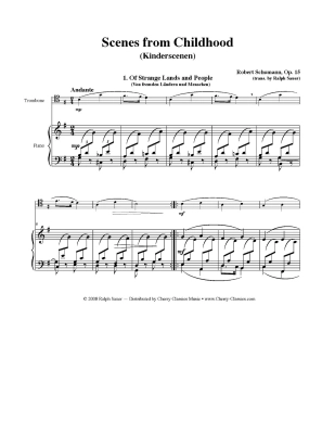 Scenes From Childhood (Kinderscenen), Opus 15 - Schumann/Sauer - Trombone/Piano - Sheet Music