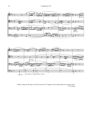 The Art of Fugue BWV 1080, Volume 4 - Bach/Sauer - 4pt Trombone Ensemble - Score/Parts