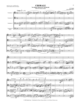 The Art of Fugue BWV 1080, Volume 4 - Bach/Sauer - 4pt Trombone Ensemble - Score/Parts