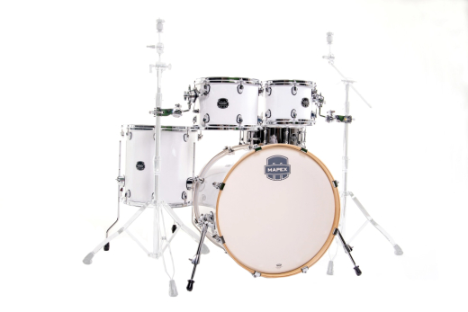 Mapex - Limited Edition Armory 5-Piece Shell Pack (22,10,12,16,SD) - Arctic White