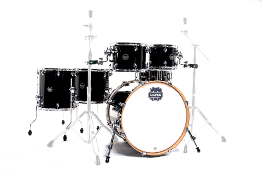 Mapex - Limited Edition Armory 6-Piece Shell Pack (22,10,12,14,16,SD) - Piano Black