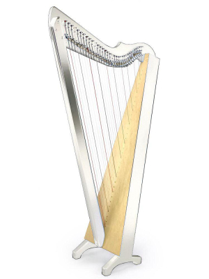 Brilliant! 34 String Harp with Full Levers - White