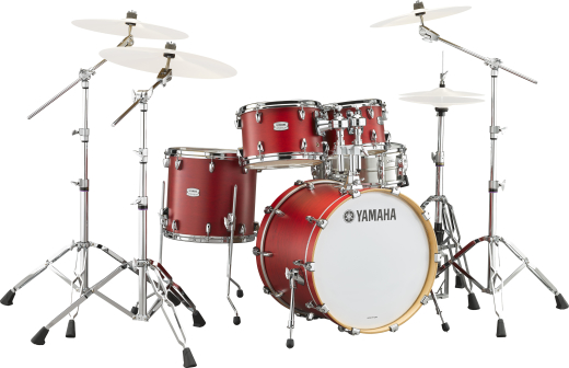 Yamaha - Tour Custom 5-Piece Shell Pack (20,10,12,14,SD) with Hardware - Candy Apple Satin