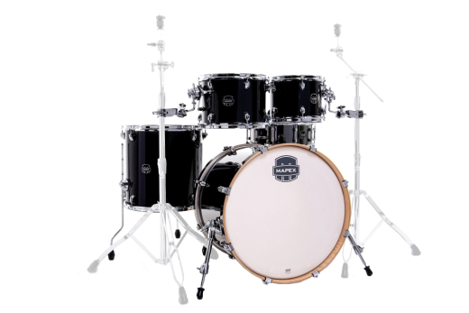Mapex - Limited Edition Armory 5-Piece Shell Pack (22,10,12,16,SD) - Piano Black