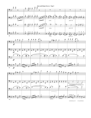 Stars and Stripes Forever - Sousa/Howland - Trombone Quartet - Score/Parts