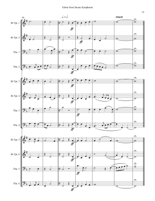 Gloria (from Sacrae Symphponiae, 1597) - Gabrieli/Mathie - 12 Pt. Brass Ensemble - Score/Parts