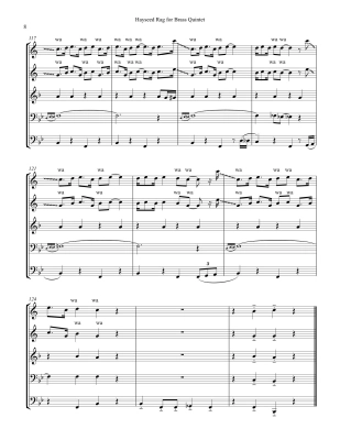 Hayseed Rag - Dizzy Trio, 1908/Bobo - Brass Quintet - Score/Parts