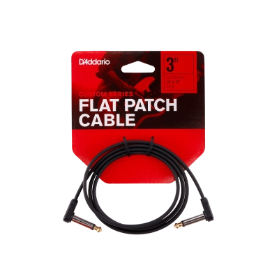 Flat Patch Cable, Right Angle to Right Angle - 3\'