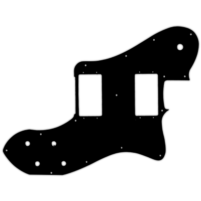 WD Music - Custom Pickguard For Fender 2004-Present Made In Mexico 72 Telecaster Deluxe - Black/White/Black