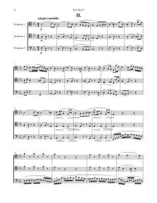 Trio, Op. 87 - Beethoven/Sauer - Three Trombones - Score/Parts