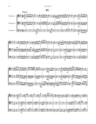 Trio, Op. 87 - Beethoven/Sauer - Three Trombones - Score/Parts