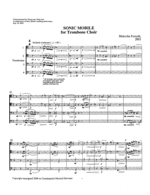 Sonic Mobile - Forsyth - Trombone Choir - Score/Parts