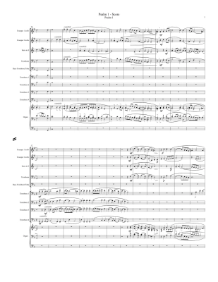 Psalm 1 - Schutz/Fetter - 4 Pt Trombone Ensemble & Organ or Brass Quintet - Score/Parts