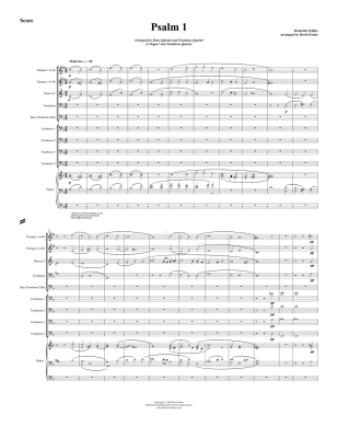 Psalm 1 - Schutz/Fetter - 4 Pt Trombone Ensemble & Organ or Brass Quintet - Score/Parts