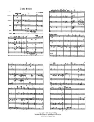 Tuba Blues - Wolking - Euphonium-Tuba Quartet - Score/Parts