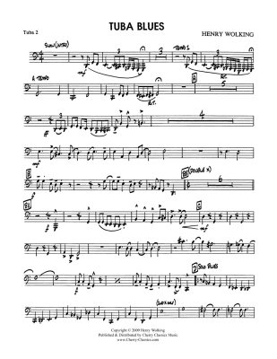 Tuba Blues - Wolking - Euphonium-Tuba Quartet - Score/Parts