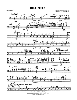 Tuba Blues - Wolking - Euphonium-Tuba Quartet - Score/Parts