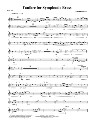 Symphonic Fanfare - Wilcox - Brass Ensemble - Score/Parts