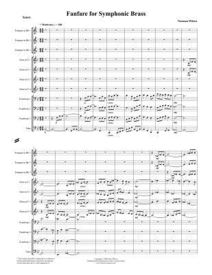 Symphonic Fanfare - Wilcox - Brass Ensemble - Score/Parts