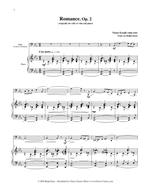 Romance, Op. 2 - Ewald/Sauer - Tuba/Piano - Sheet Music