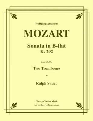 Sonata in B-flat K. 292 - Mozart/Sauer - Two Trombones - Book