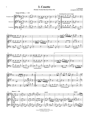 Toot Suite - Dunn - Brass Trio - Score/Parts