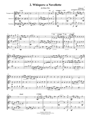 Toot Suite - Dunn - Brass Trio - Score/Parts