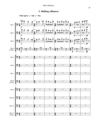 Dark Alliances - Russell - Twelve Trombones - Score/Parts